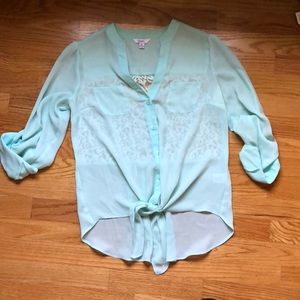 Aqua blouse